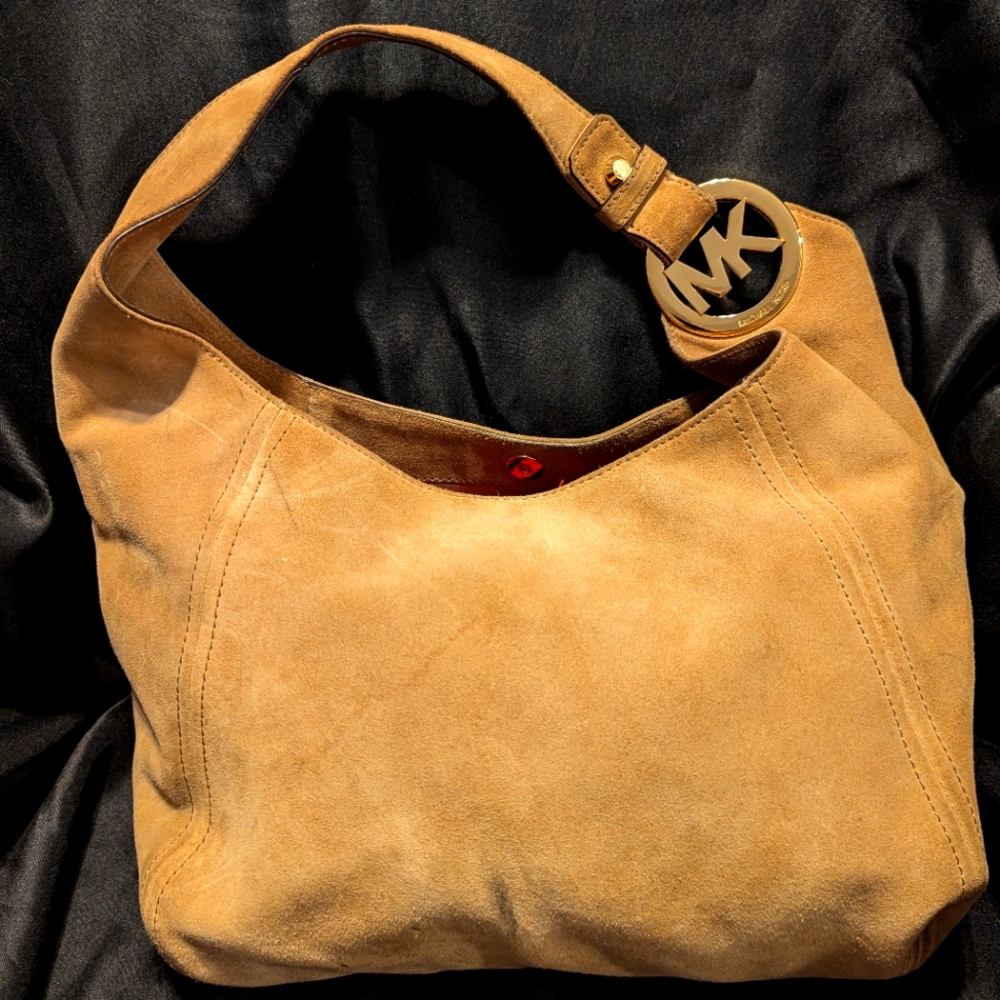 Michael Kohrs Slouch Suede Shoulder Bag